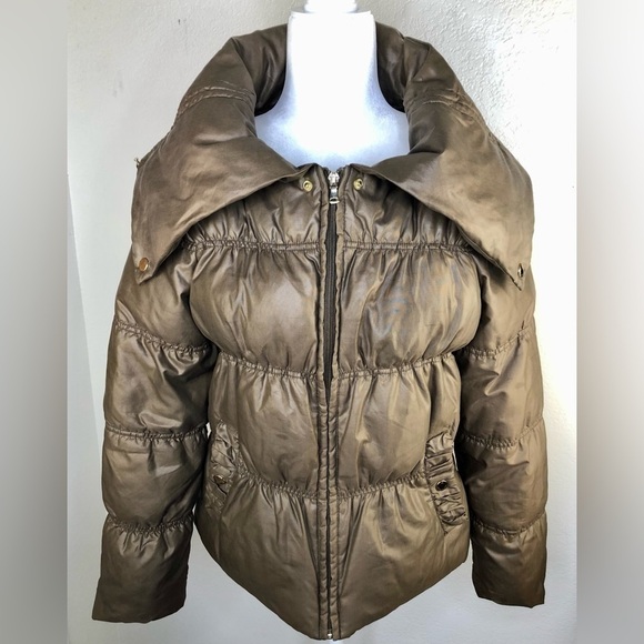 W. Doubleudot Down Puffer Jacket High Stand Collar Front Zip Front Pockets/ S - Picture 10 of 13